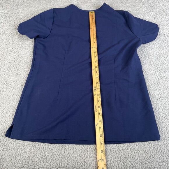 Figs Catarina Scrub Top Women Small Blue One Pocket  V-Neck FW1000 Message Vet - Picture 6 of 10